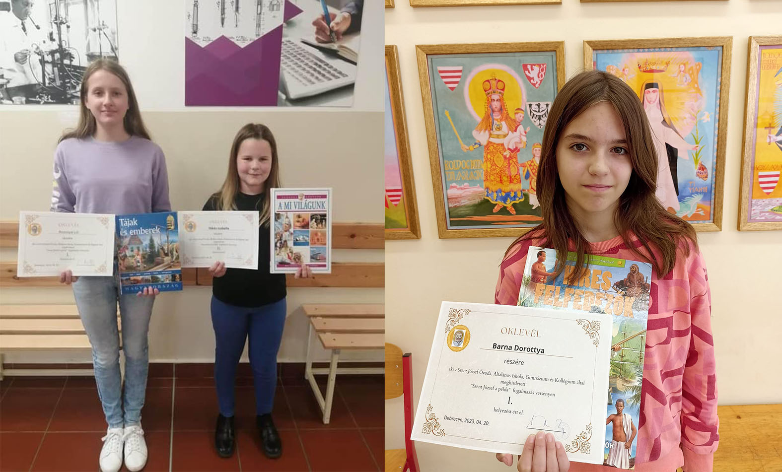 Debrecen-Nyíregyházi Egyházmegye fogalmazás versenyén iskolánk tanulói nagyon szép eredményeket értek el
